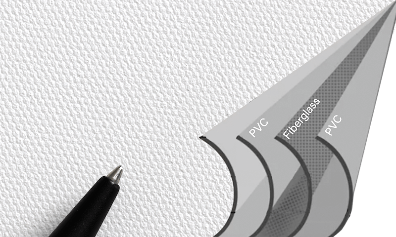 MAXWHITE FG (GLASFASER) - LEINWANDTUCHPROBE (DIN A4)