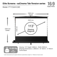 EZ CINEMA PLUS TAB-TENSION - MOBILE LEINWÄNDE  - TELESKOPSYSTEM